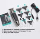 Мощная машинка триммер VGR VOYAGER PROFESSIONAL TRIMMER, беспроводной триммер для бритья, машинка для стрижки для волос и бороды с USB зарядкой - изображение 8