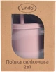 Поилка-чашка Lindo LI 738-1 Силиконовая с трубочкой и крышкой 150 мл Розовая (4890211007389) - изображение 2