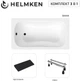 Ванна акриловая Helmken Edelva 170x70 см (37868871RG) комплект 3 в 1: прямоугольная ванна, ножки, Черный подголовник - изображение 2