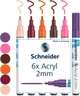 Маркер акриловий для декоративних і художніх робіт Schneider Paint-it 310 2 мм Wallet Set 3 6 кольорів (S120197) - зображення 3