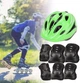 Комплект шлем и защита Sports Helmet размер S-M Черно-зеленый 4-15 лет с регулировкой по объему (F18476/C34590) - изображение 5
