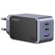 Зарядний пристрій 3xUSB 65W (2xUSB-C+USB-A) Gan Nexode Fast Charger Сірий X553 Ugreen - зображення 1