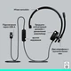 Навушники Logitech H570e Corded Mono USB-A Headset (Teams version) Black (981-001426) - зображення 6