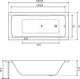 Ванна акриловая Helmken Luna 140x70 см (47TD082426) комплект 2 в 1: прямоугольная ванна, Черный подголовник - изображение 18