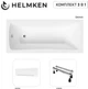 Ванна акриловая Helmken Luna 140x70 см (X66E299702) комплект 3 в 1: прямоугольная ванна, ножки и Белая фронтальная панель - изображение 2