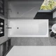 Ванна акриловая Helmken Luna 140x70 см (X66E299702) комплект 3 в 1: прямоугольная ванна, ножки и Белая фронтальная панель - изображение 7