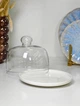 Тортівниця підставка для торта з кришкою «White kitchen» 20*14,5 см кераміка + скло 8030-321 - зображення 7