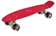 Детский Скейт Пенни Борд со светящимися колесами 6 см Best Board Вишневый - изображение 1