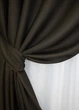Комплект штор на люверсах VR-Textil Лен-блэкаут № 1180ш Венге 150х250см 2 шт (37-0188) - изображение 5