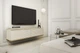 Тумба под ТВ навесная Perfect Home Oro RTV135 MDF 135x32x30 см, 2-дверная Бежевый (000012376957) - изображение 2