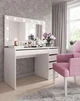 Стол туалетный письменный Perfect Home Ada 5S/120 120x55x75 см, 5 ящиков Белый мат (000012376982) - изображение 5
