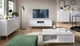 Комод высокий Perfect Home Nova K104 125x104x39 см, 2-дверный, золотые ножки Белый (000012376890) - изображение 5