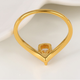 Кольцо женское "Капля росы" р. 17 позолота 18k - изображение 4