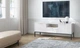 Тумба под ТВ Perfect Home Нова / Nova RTV154 2-дверная с 1 ящиками и черными ножками Белый - изображение 2