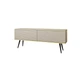 Тумба под ТВ Perfect Home Оро / Oro RTV135 MDF 2-дверная с черными ножками Бежевый - изображение 2