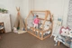 Детская кровать домик Монтессори Busy Wood Модель 1 напольная с ламелями 120х60 см натуральное дерево - изображение 3