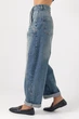 Джинсы Baggy с кокеткой и декоративными швами Lurex Синий 34 (13682) - изображение 5