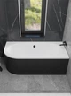 Ванна акриловая Helmken Marbella Lux 170x75 см (80239365AA) комплект 3 в 1: правосторонняя ванна, ножки, Черная фронтальная панель - изображение 15