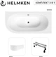 Ванна акриловая Helmken Marbella Lux 180x80 см (1F828118P4) комплект 3 в 1: правосторонняя ванна, ножки, Белая фронтальная панель - изображение 17