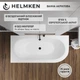 Ванна акриловая Helmken Marbella Lux 160x75 см (77387F9M65) комплект 3 в 1: левосторонняя ванна, ножки, Черная фронтальная панель - изображение 2