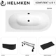 Ванна акриловая Helmken Marbella Lux 170x75 см (53255SX384) комплект 4 в 1: левосторонняя ванна, ножки, Черный подголовник и Черная фронтальная панель - изображение 19