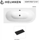 Ванна акриловая Helmken Marbella Lux 170x75 см (54M0301A32) комплект 2 в 1: левосторонняя ванна, Черный подголовник - изображение 19