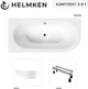 Ванна акриловая Helmken Marbella Lux 170x75 см (54E9283D16) комплект 3 в 1: лівостороння ванна, ніжки, Біла фронтальна панель - изображение 17