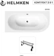 Ванна акриловая Helmken Marbella Lux 170x75 см (6P81S54349) комплект 2 в 1: левосторонняя ванна, ножки - изображение 17