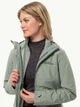 Куртка демисезонная с капюшоном женская Jack Wolfskin Moonrise 3In1 Jkt W 1115621-4137 M Серо-зеленая (4064886308939) - изображение 5