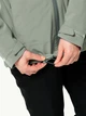 Куртка демисезонная с капюшоном женская Jack Wolfskin Moonrise 3In1 Jkt W 1115621-4137 M Серо-зеленая (4064886308939) - изображение 7