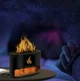 Увлажнитель воздуха, соляная лампа-ночник, аромадиффузор Docsal Flame 3в1 с эффектом пламени Black - изображение 4