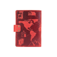 Шкіряний портмоне для паспорта / ID документів HiArt PB-02/1-S18-1440-T002 Shabby Red Berry "7 wonders of the world" - зображення 3