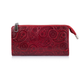 Красивый кожаный кошелек на молнии красного цвета HiArt W-01-C19-1652-T004 Crystal Red "Buta Art" - изображение 2