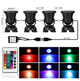 Підводний мультиколірний прожектор 4x36 LED RGB з пультом ДК для басейнів, фонтанів, ставків - зображення 2