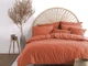 Постельное белье Limasso Stonewashed Ranforce 200 х 220 см Living Coral - изображение 1