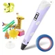 Детская 3D ручка для рисования с трафаретом 3D PEN 3 с LCD экраном Фиолетовая - изображение 7