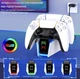 Зарядное устройство для джойстика DualSense PS5 BebonCool FC300 Док Станция с LED для PlayStation 5 PS 5 Edge Белый - изображение 2