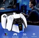 Зарядное устройство для джойстика DualSense PS5 BebonCool FC300 Док Станция с LED для PlayStation 5 PS 5 Edge Белый - изображение 3