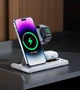 Беспроводная зарядка 15W с подсветкой для iPhone, Apple Watch, AirPods White - изображение 7
