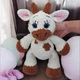 М'яка плюшева іграшка handmade Корова 32 см молочно-коричнева амігурумі в'язана гачком - зображення 6