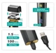 Аккумуляторная электробритва шейвер для бритья лица с USB и IPX6 VGR V-355 Pro Черный + Мешочек для хранения - изображение 5
