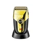 Беспроводная электробритва для бритья лица с USB и LED-индикатором VGR V-383 Pro Золотистый с черным + Подставка - изображение 5