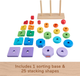 Zabawka Fisher-Price Wooden Stacking Shape Sorter HXT76 (0194735238217) - obraz 4