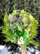 Весенний пасхальный венок из лозы с котиками и декоративных зеленых растений, Совушка - изображение 1