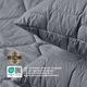 Комплект для сна ManMaker IDEIA полуторный из одеяла 140x210 см, подушки 50x70 см и маски гипоаллергенный серый (8-35823) - изображение 7