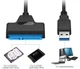 Перехідник USB SATA 3.0 для жорсткого диска HDD ноутбука Android телевізора з LED підсвіткою - зображення 2