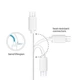 Кабель USB - Type-C для зарядки и питания 2,4A 25см Белый ( код: USBType-C025m ) - изображение 9