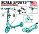 Самокат двухколесный Scale Sports SS-18 ручной тормоз 100 кг тиффани (DP-131999471) - изображение 3