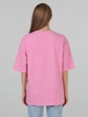 Футболка хлопковая оверсайз длинная женская Ray Oversize U0104W 2XL/3XL Розовая (RAY2000000027203) - изображение 2