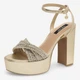 Женские босоножки Nine West WFA2736-1 5905588592556 39 24.7 см Золотистые (5905588592655) - изображение 2